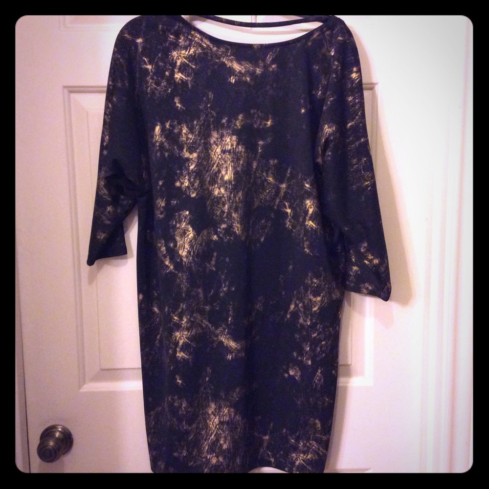 New Studio AA 10 poly black brown tunic dress